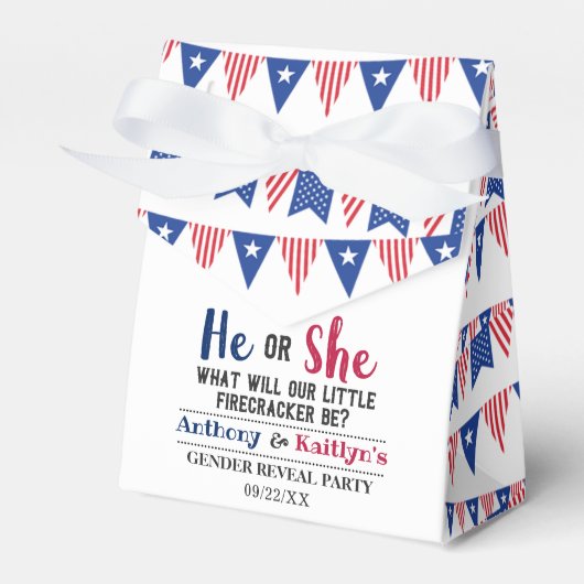 Vlaggen 4 juli: seksfeest bedankdoosjes (Voorkant Zijde)