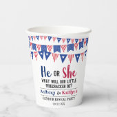 Vlaggen 4 juli: seksfeest papieren bekers (Achterkant)