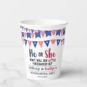 Vlaggen 4 juli: seksfeest papieren bekers (Voorkant)