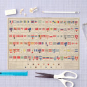 Vlaggen, badges tissuepapier (Craft)