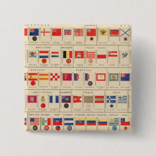 Vlaggen, badges vierkante button 5,1 cm