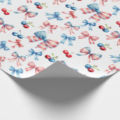 Vlaggen en kersen cadeaupapier (Hoek)