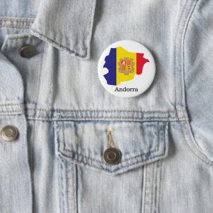 Vlaggen en landen Andorra Ronde Button 5,7 Cm
