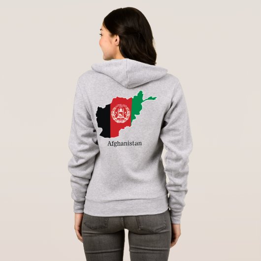 Vlaggen en landen in Afghanistan Hoodie (Achterkant volledig)