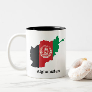 Vlaggen en landen in Afghanistan Tweekleurige Koffiemok