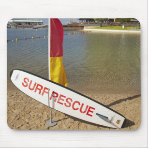 Vlaggen en surf reddingsplank muismat