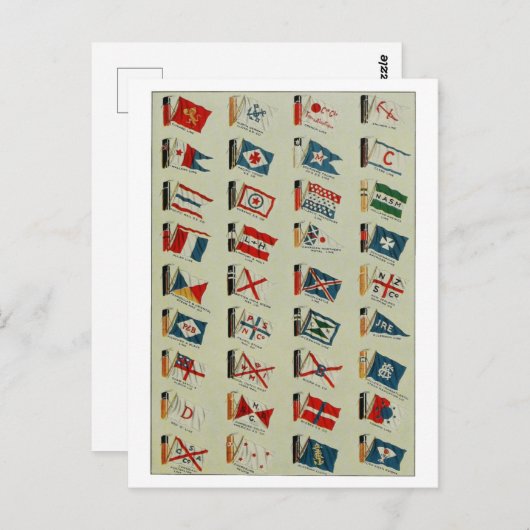 "Vlaggen en trechters" Briefkaart (Voorkant / Achterkant)