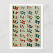 "Vlaggen en trechters" Briefkaart (Voorkant)