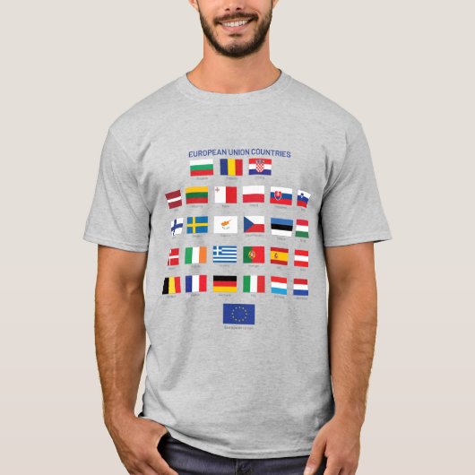 Vlaggen EU-landen T-shirt (Voorkant)
