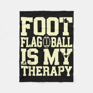 Vlaggen Football Therapie Grappige Quote Speler Co Fleece Deken