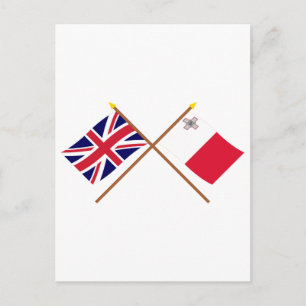 Vlaggen in het Verenigd Koninkrijk en Malta Briefkaart