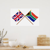 Vlaggen in het Verenigd Koninkrijk en Zuid-Afrika Poster (Keuken)