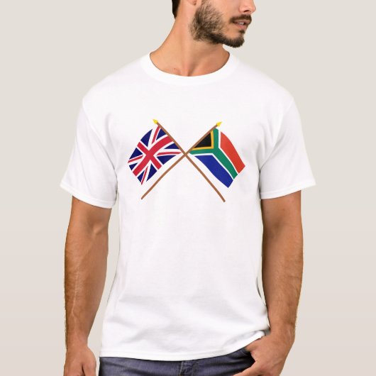 Vlaggen in het Verenigd Koninkrijk en Zuid-Afrika T-shirt (Voorkant)