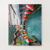 Vlaggen in Zwitserland Legpuzzel (Verticaal)