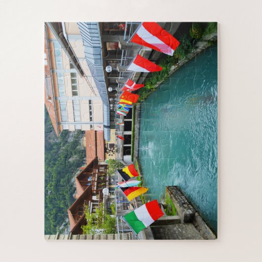 Vlaggen in Zwitserland Legpuzzel (Verticaal)