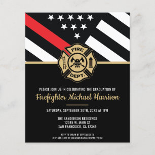 Vlaggen inviteren Afstuderen rode lijn Flyer