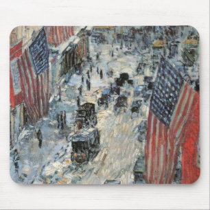 Vlaggen op 57th Street door Frederick Childe Hassa Muismat