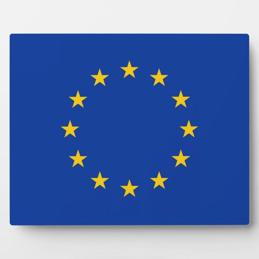 Vlaggen Plaque Europese Unie Fotoplaat (Voorkant)