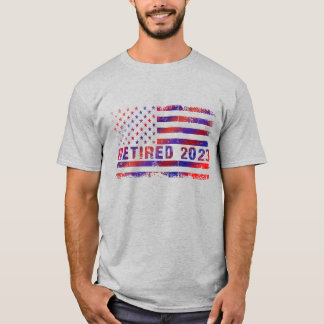 Vlaggen rood en blauw 2023 in ruste t-shirt
