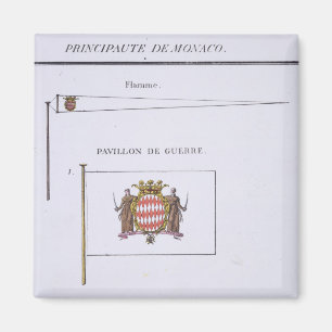Vlaggen uit Monaco, uit een Frans boek van Vlaggen Magneet