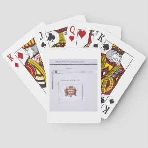Vlaggen uit Monaco, uit een Frans boek van Vlaggen Speelkaarten