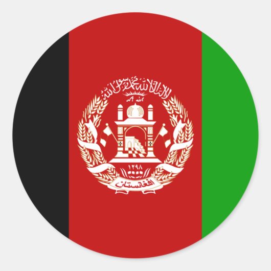 vlaggen van afghanistan ronde sticker (Voorkant)