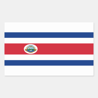 vlaggen van Costa Rica Rechthoekige Sticker