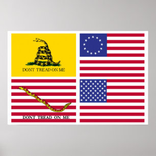 Vlaggen van de Amerikaanse revolutie Poster