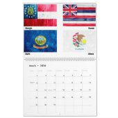 Vlaggen van de Amerikaanse staat Kalender (Mar 2026)