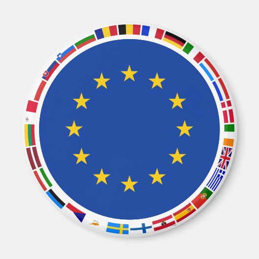 Vlaggen van de Europese Unie Magneet (Voorkant)