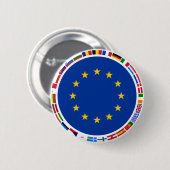 Vlaggen van de Europese Unie Ronde Button 5,7 Cm (Voorkant /achterkant)
