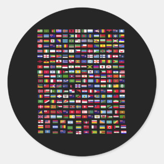 Vlaggen van de landen van de wereld 287 vlaggen bi ronde sticker