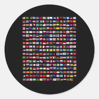 Vlaggen van de landen van de wereld 287 vlaggen bi ronde sticker