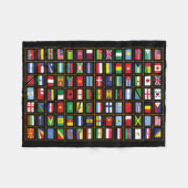 vlaggen van de landen van de wereld fleece deken (Voorkant (Horizontaal))