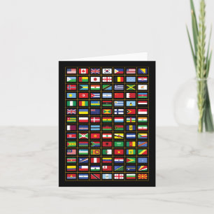 Vlaggen van de landen van de wereld Internationaal Kaart