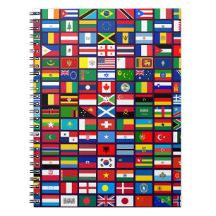 Vlaggen van de landen van de wereld notitieboek