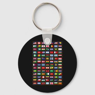 vlaggen van de landen van de wereld sleutelhanger