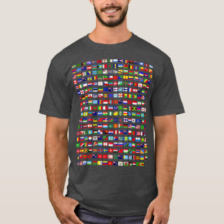Vlaggen van de landen van de wereld van 287 Vlag b T-shirt