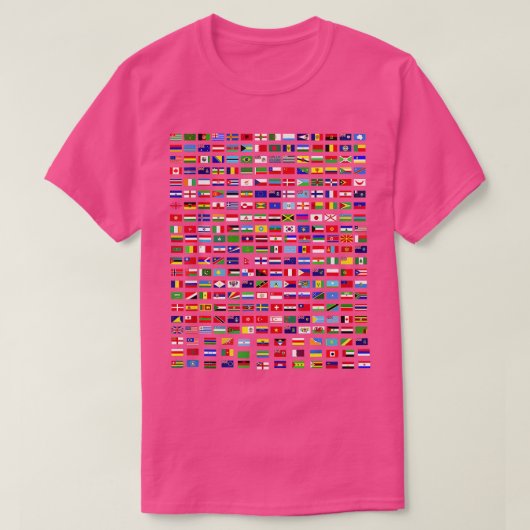 Vlaggen van de landen van de wereld van 287 Vlag b T-shirt (Design voorkant)