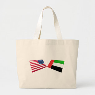 Vlaggen van de Verenigde Staten en de Verenigde Ar Grote Tote Bag