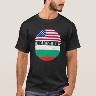 Vlaggen van de VS en Bulgarije uit het verleden J T-shirt