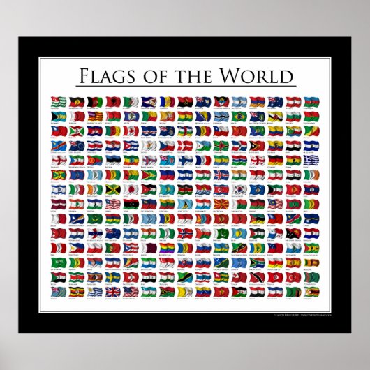 Vlaggen van de wereld - bijgewerkt Poster 2011 (Voorkant)