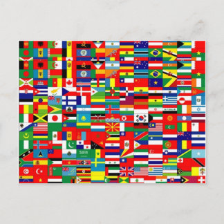 vlaggen van de wereld briefkaart