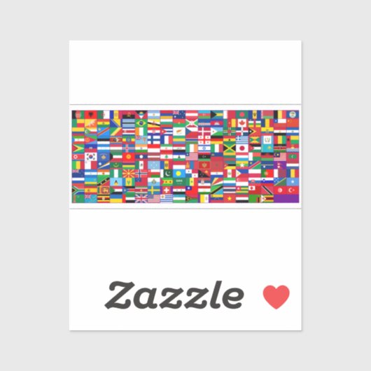 Vlaggen van de wereld sticker (Vel)
