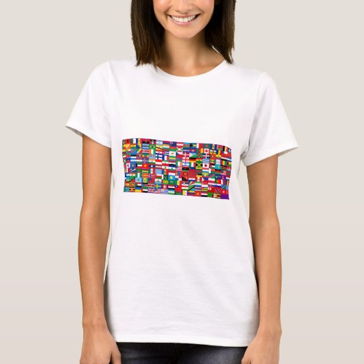 Vlaggen van de wereld t-shirt (Voorkant)