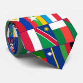 Vlaggen van het wereldstropdas stropdas (Opgerold)