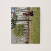 vlaggen van jonge monken en gebedden legpuzzel (Verticaal)