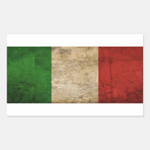 Vlaggen van land met bijzondere druk Italië Rechthoekige Sticker