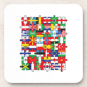 Vlaggen van landen onder internationale vlag bier onderzetter