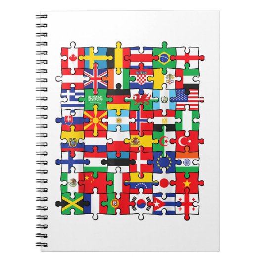 Vlaggen van landen onder internationale vlag notitieboek (Voorkant)